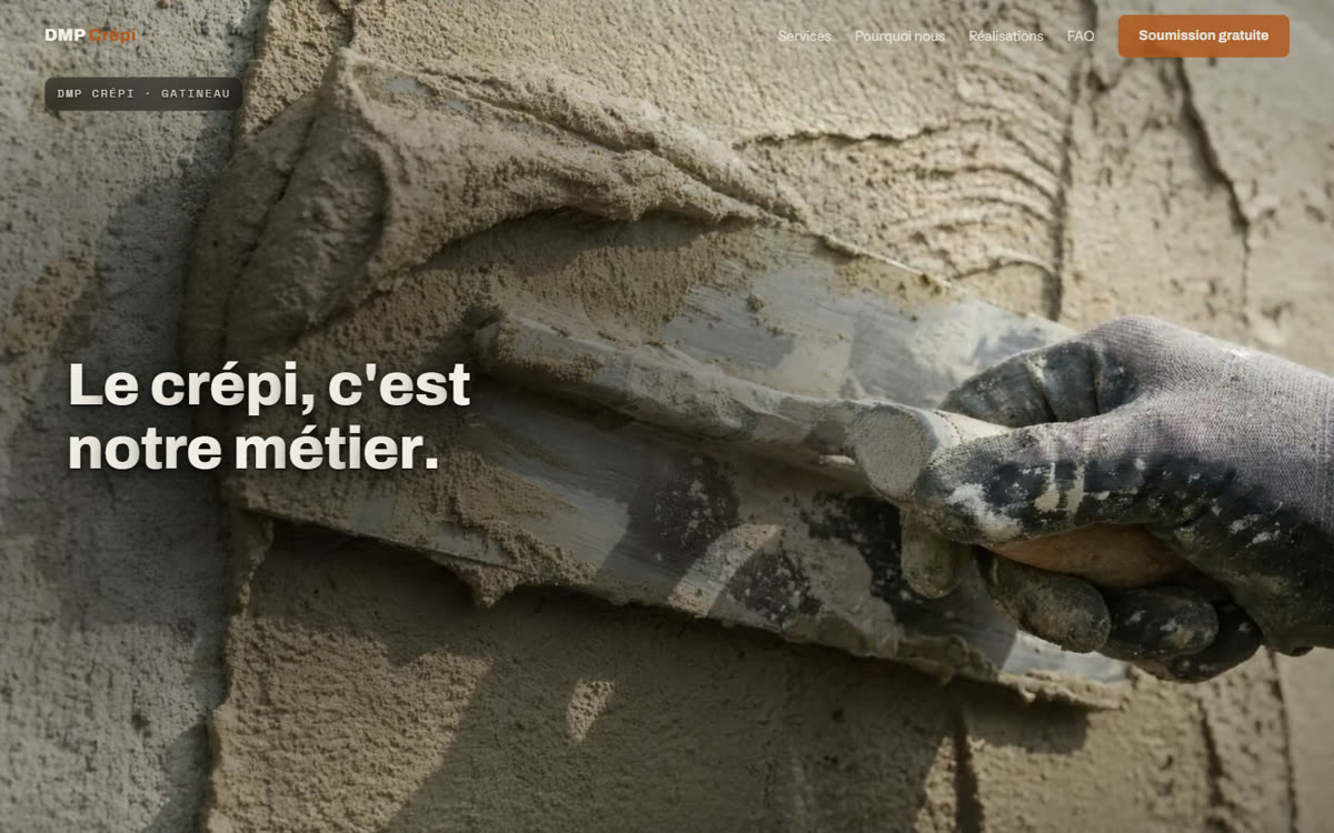 DMP Crépi website homepage
